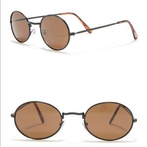 Joe's Jeans 48mm Round Black Sunglasses NWT